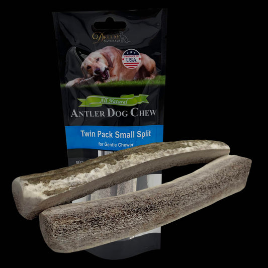 Deluxe Naturals 2-Pack Small Split Elk Antler Dog Chews