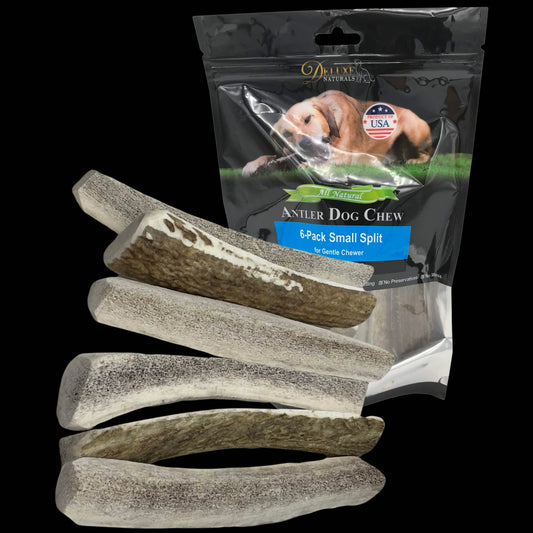 Deluxe Naturals 6-Pack Small Split Elk Antler Dog Chews