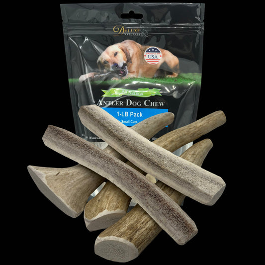 Deluxe Naturals 1-LB Pack Small Elk Antler Dog Chews
