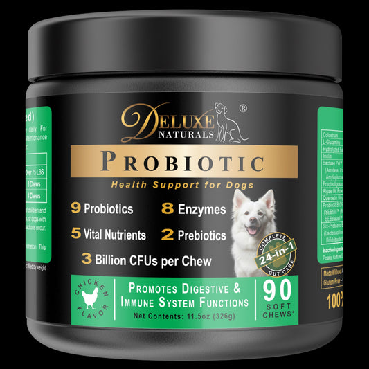 Deluxe Naturals Probiotic Soft Chews for Dogs - 90 Count (Pack of 1)