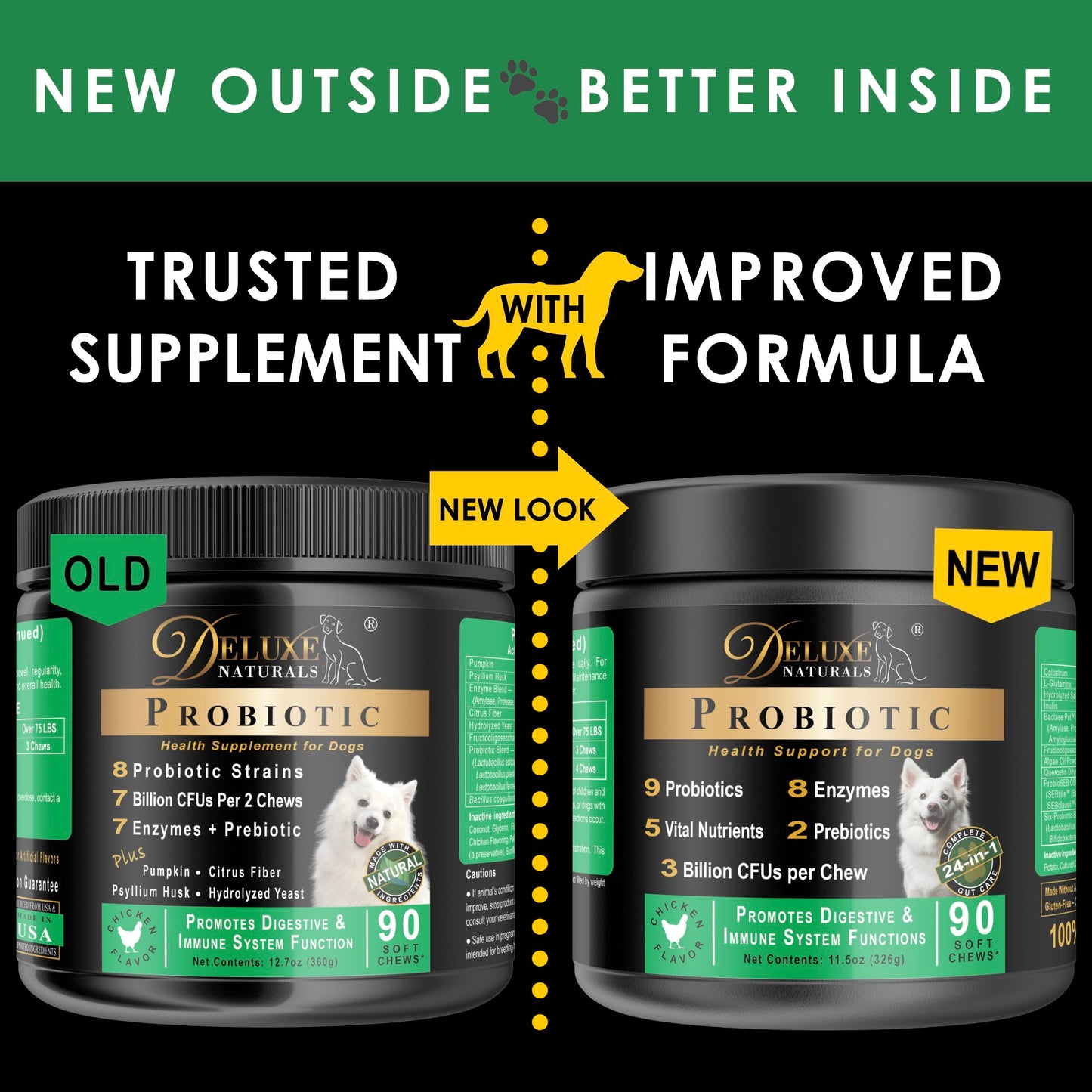 Deluxe Naturals Probiotic Soft Chews for Dogs - 90 Count (Pack of 1)