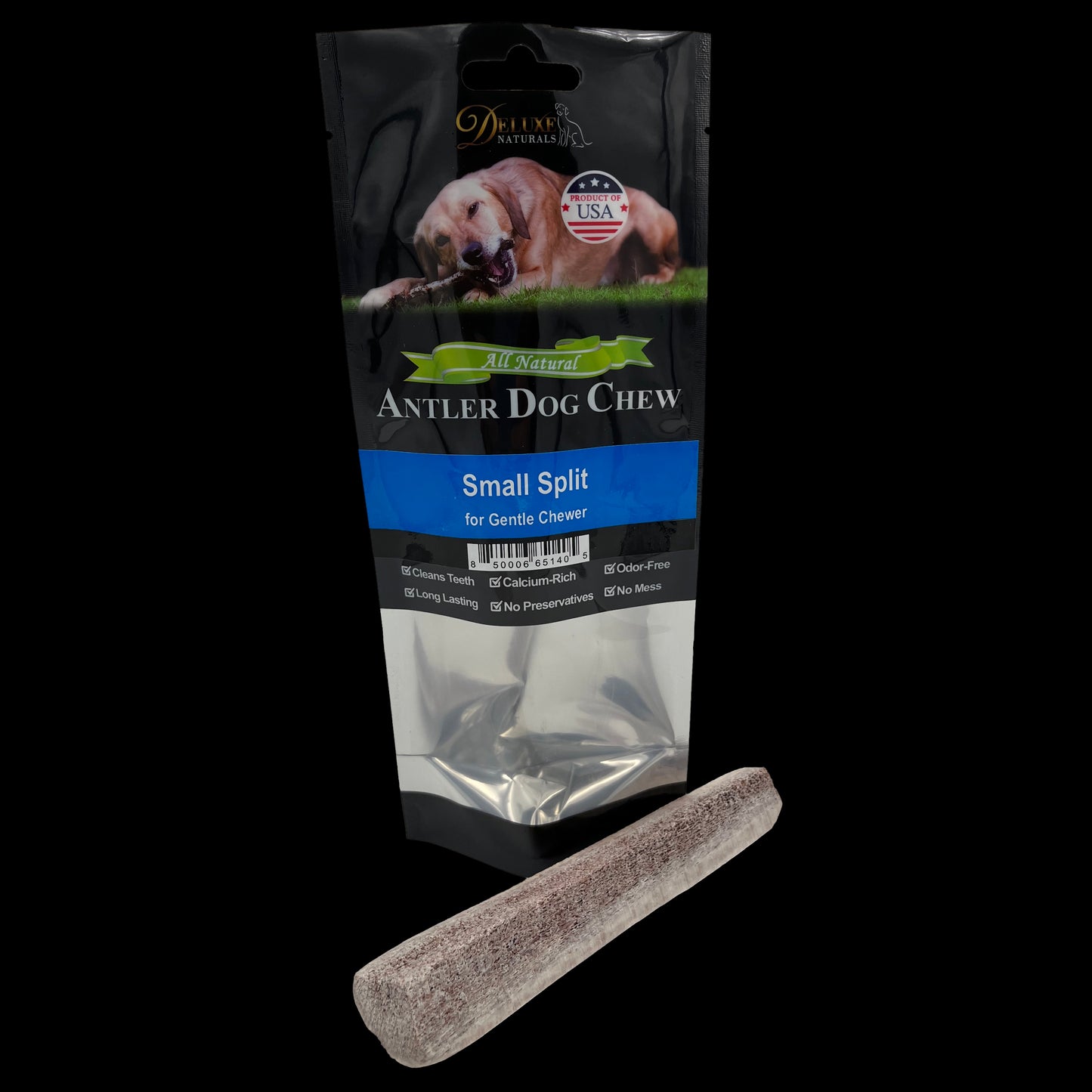 Deluxe Naturals Elk Antler Dog Chew - Small Split