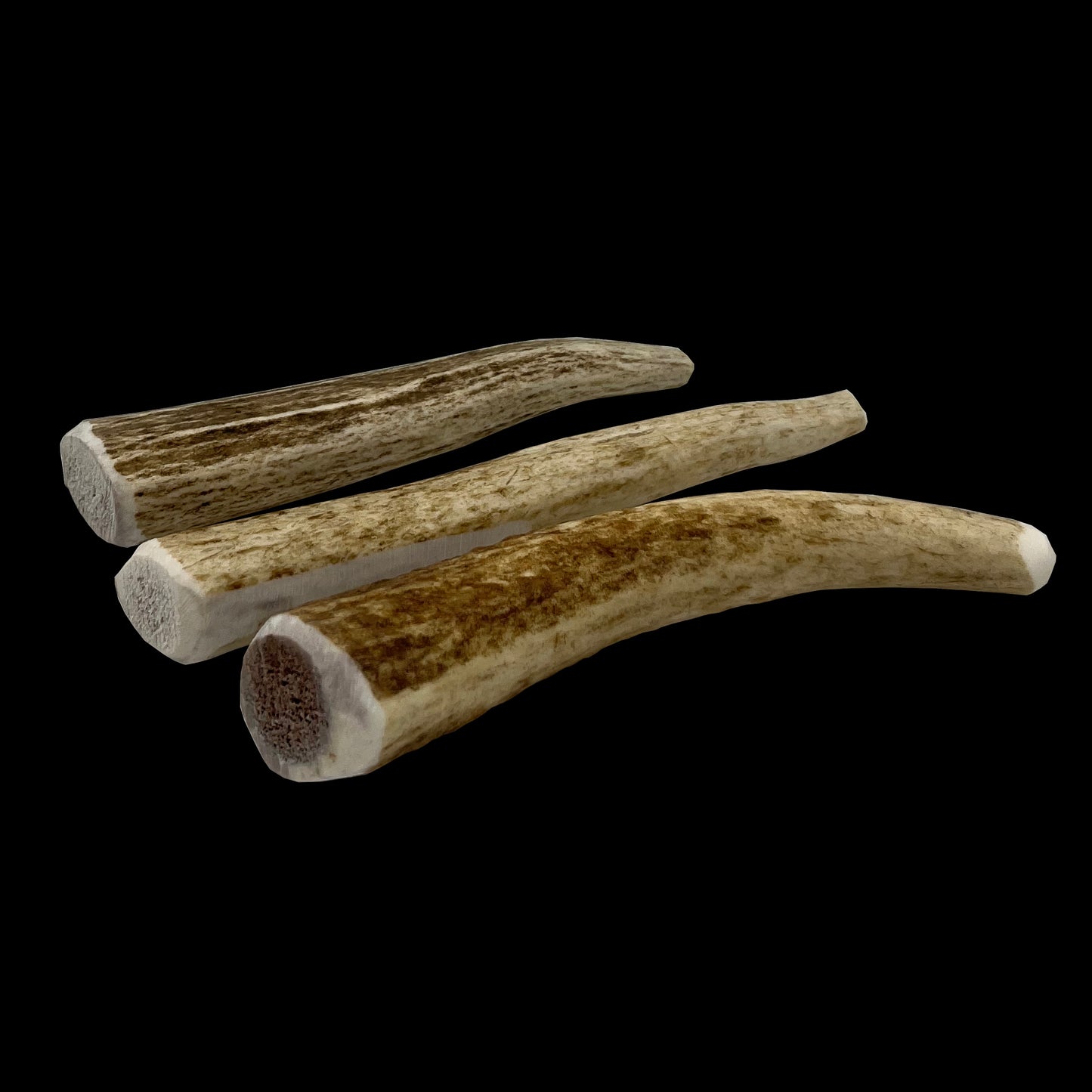 Deluxe Naturals 3-Pack Elk Antler Dog Chew - Small Whole