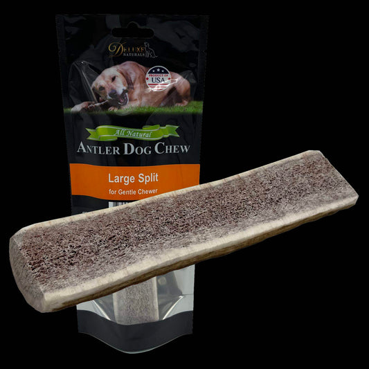 Deluxe Naturals 1-Pack Large Split Elk Antler Dog Chew