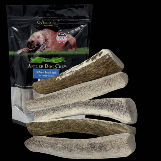 Deluxe Naturals 5-Pack Small Split Elk Antler Dog Chews