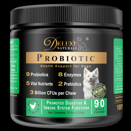 Deluxe Naturals Probiotic Soft Chews for Dogs - 90 Count (Pack of 1)