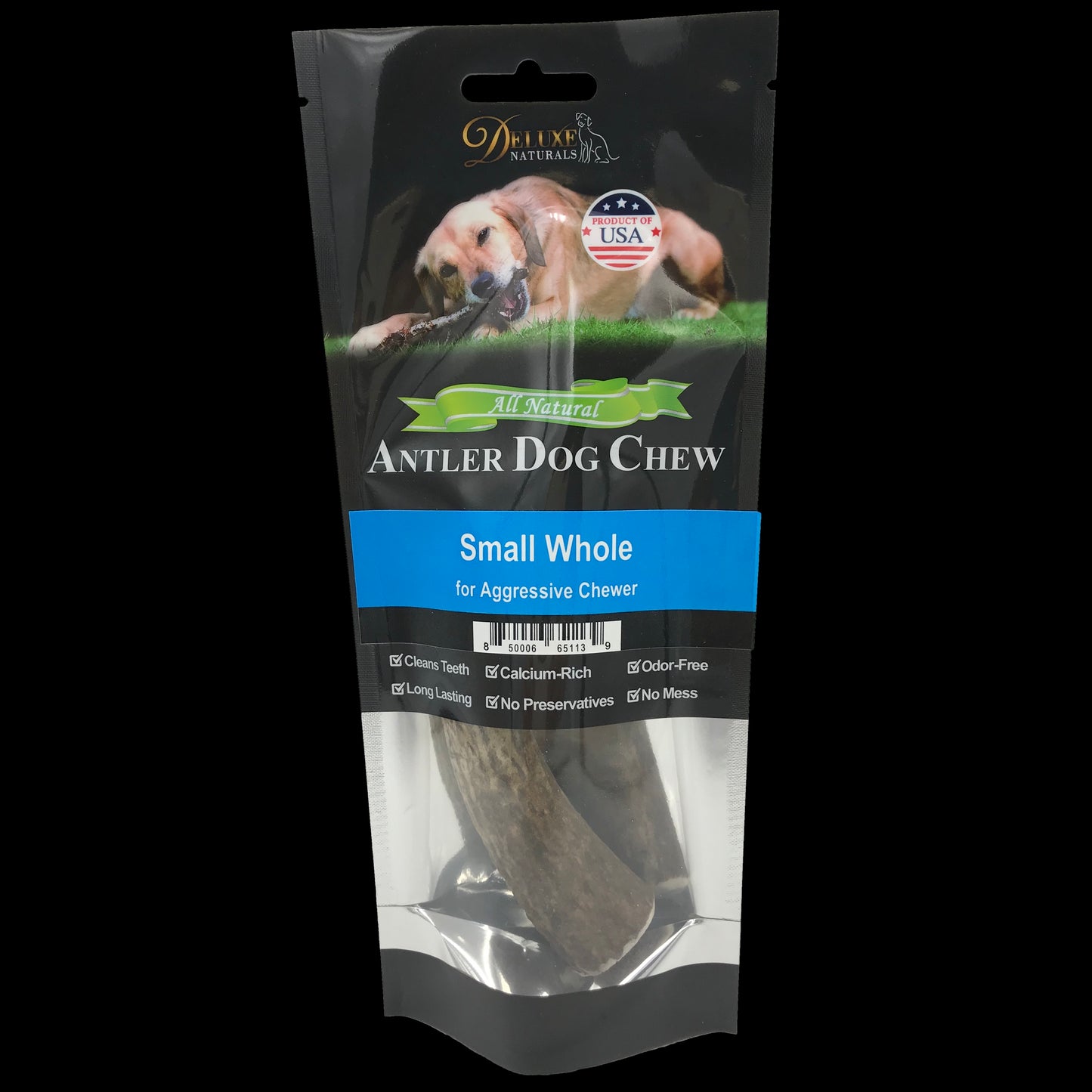 Deluxe Naturals Elk Antler Dog Chew - Small Whole